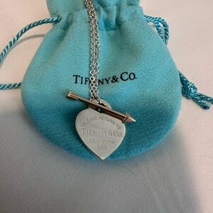 Tiffany & Co. Silver and Rose Gold Lovestruck Heart Pendant